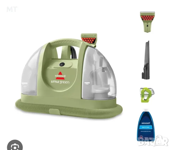Прахосмукачка за килими и тапицерии Bissell Little Green, мокро и сухо, 340 W, преносима, зелена