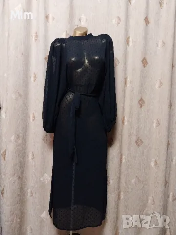 LINDEX XS/S Черна дълга рокля , снимка 2 - Рокли - 48595702