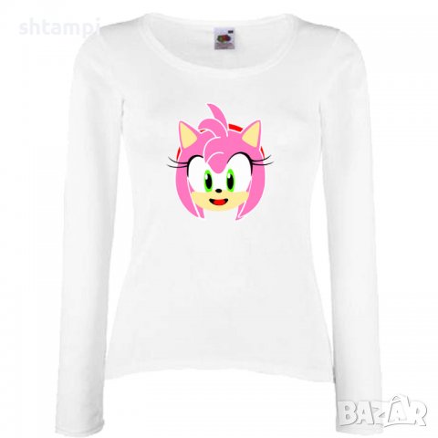 Дамска тениска SONIC AMY Игра,Изненада,Подарък,Празник,Повод, снимка 4 - Тениски - 37243713