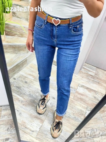 Дамски дънки с колан, снимка 5 - Дънки - 51633399