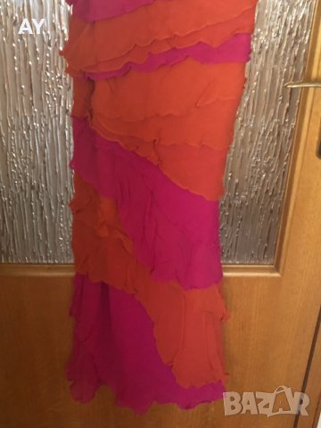 Дамска официална рокля коприна Rimini.Талията е 60 см., бюст - около 85, ханш - 90. , снимка 2 - Рокли - 33868428
