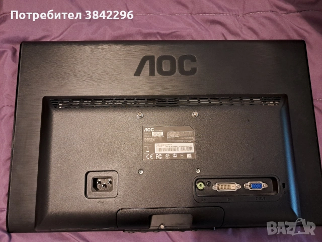 LCD Монитор AOC e950Swda 18.5″, снимка 2 - Монитори - 53925900