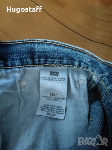 Мъжки винтидж дънки Levis-505 Regular Fit W38/L30, снимка 6 - Дънки - 52512450