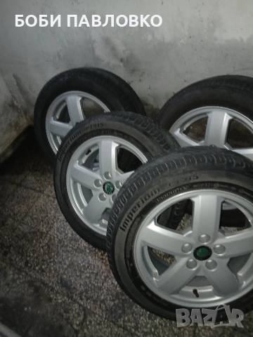 лети джанти с летни гуми 15цола 5×100 57.1ц.о. шкода , снимка 17 - Гуми и джанти - 51981664