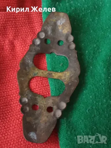 РЪЧНО ОРНАМЕНТИРАНА ГРАВИРАНА СТАРИННА БРОНЗОВА ТОКА ПАФТА за КОЛАН 12243, снимка 10 - Други ценни предмети - 30555050