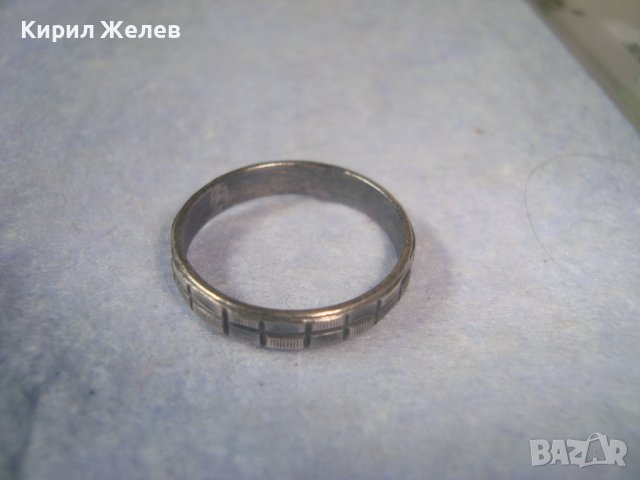 СТАР СРЕБЪРЕН ОРНАМЕНТИРАН РЕТРО АРТ ПРЪСТЕН ХАЛКА ОКСИДИРАНО СРЕБРО РЪЧНА ИЗРАБОТКА 32408, снимка 10 - Антикварни и старинни предмети - 38361788