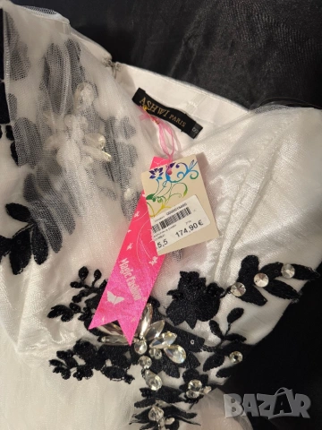 Луксозна, бутикова рокля на френската марка Ashwi Paris, снимка 7 - Рокли - 53020268