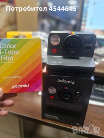 Фотоапарат за моментни снимки Polaroid Now Gen 2 - Black