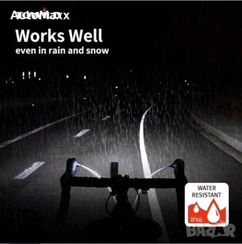 Челник за колело TOWILD CL1200, 1200 лумена, батерия 5000 mAh,водоустойчивост IPX-6, 176 г, снимка 5 - Велосипеди - 51003388