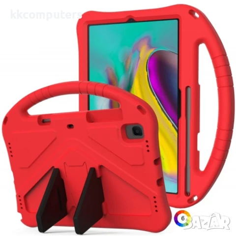 Samsung Galaxy Tab S5e T720/T725 Foldable Thumb Kickstand EVA Удароустойчив Калъф и Протектор, снимка 6 - Калъфи, кейсове - 51146692