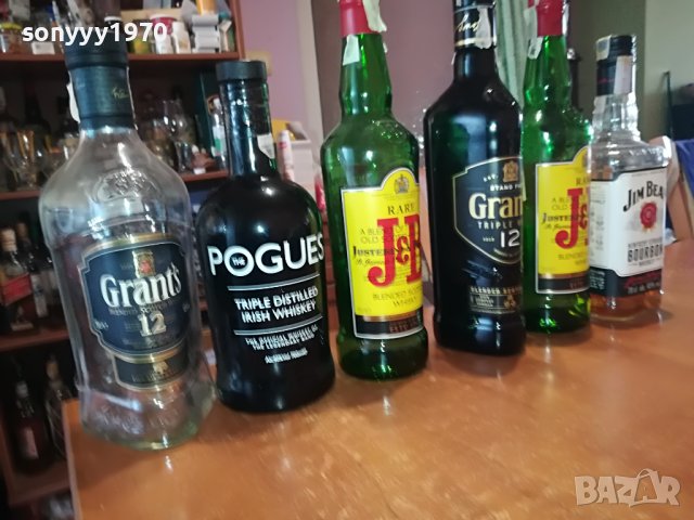 j&b grants pogues 6 празни шишета за колекция 1602231900, снимка 3 - Колекции - 39699612