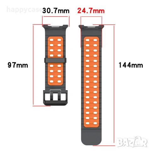 Samsung Galaxy Watch8 44 mm 40 mm / 8 Classic 46 mm / MARINE Силиконова каишка, снимка 16 - Каишки за часовници - 54347693