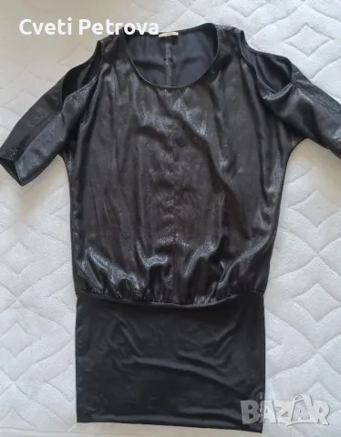 страхотна модерна маркова черна рокля размер L