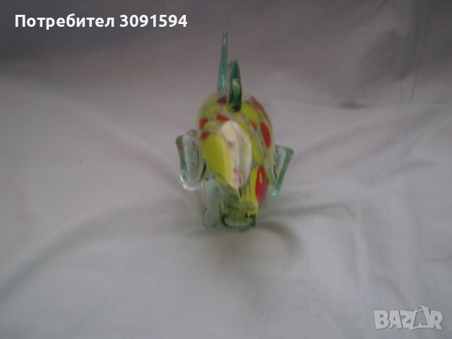 Стара фигура на риба многоцветно стъкло, снимка 10 - Антикварни и старинни предмети - 36913273