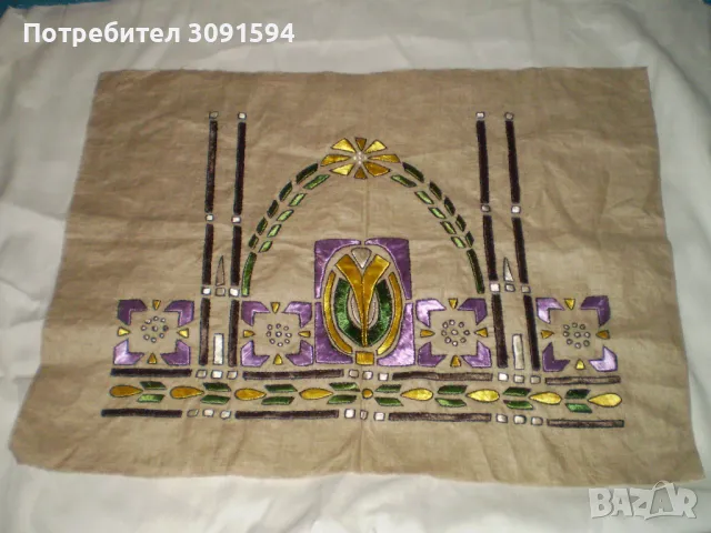Народно изкуство от 19-ти век Стара ръчна бродерия  Гоблен Копринена бродерия, снимка 2 - Други - 47931310