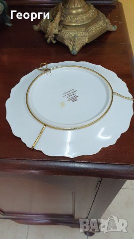 Красива антикварна френска порцеланова чиния за стена Limoges , снимка 5 - Антикварни и старинни предмети - 38935277