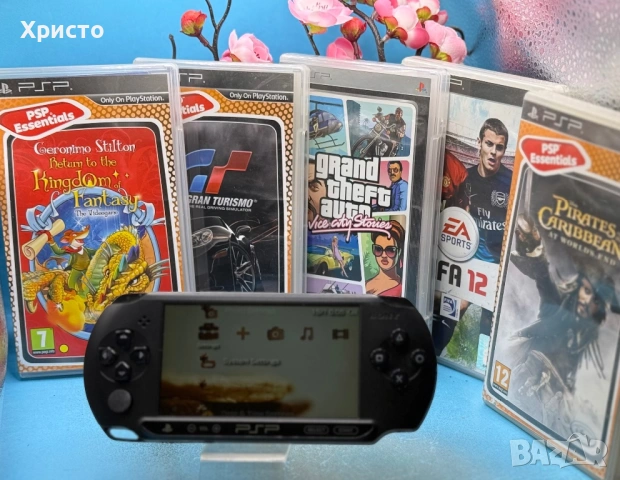 Конзола Sony PlayStation Portable (PSP Street) – E1004 + 5 игри, снимка 2 - PlayStation конзоли - 53105407