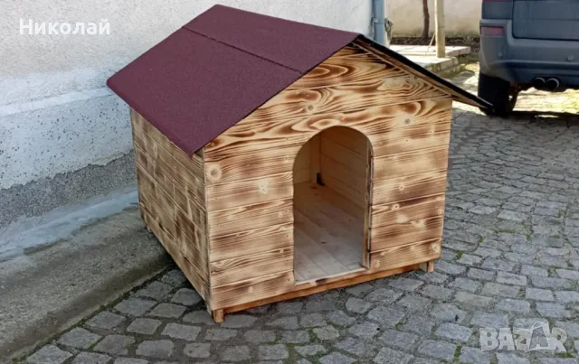 Голяма дървена къща за кучета , къща за големи породи кучета , къща от дърво за куче, кученца, снимка 6 - За кучета - 48757250