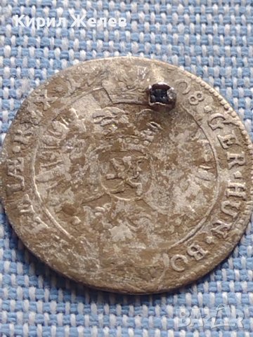 Сребърна монета 3 кройцера 1708г. Йозеф първи Прага Свещена Римска империя 13779, снимка 11 - Нумизматика и бонистика - 42872112
