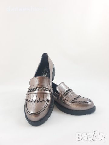 Дамски мокасини в сребристо , снимка 3 - Дамски ежедневни обувки - 31257195