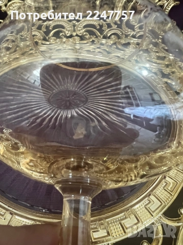 Кристални чаши Ловен мотив, снимка 6 - Антикварни и старинни предмети - 52526183