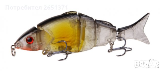 Рибка 21 грама 12,5 сантиметра, риболов на сом, щука , снимка 5 - Стръв и захранки - 30618188