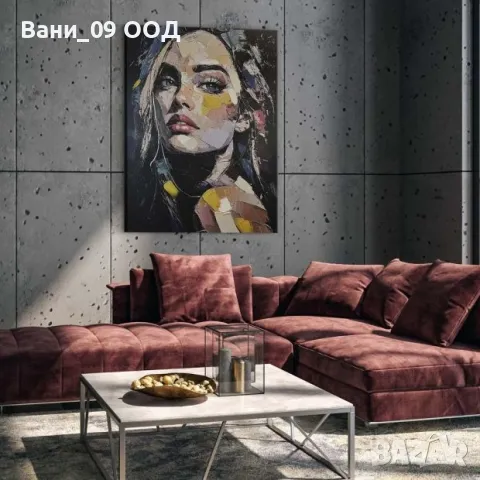 100см! Картина-канава с релефни елементи 