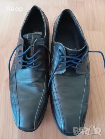 Оригинални мъжки обувки 46 номер с ток естествена кожа, снимка 2 - Официални обувки - 50149592