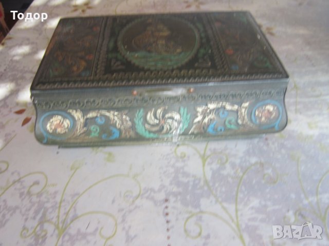 Невероятна литографска тенекиена кутия кораб, снимка 4 - Колекции - 31382603