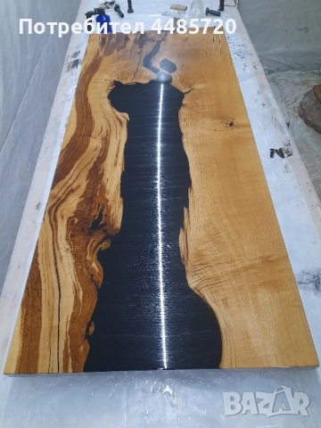 маси и плотове от масив с епоксидна смола, снимка 3 - Маси - 51596692