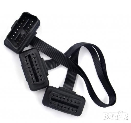 OBDII Y Сплитер OBD OBD2 16PIN-а Разклонител от Мъжко J-1962 към 2х Женски J-1962 ELM327 Диагностика, снимка 3 - Навигация за кола - 37466542