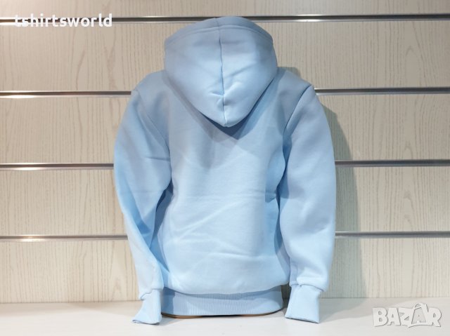 Нов детски изчистен суичър в светлосин цвят с качулка, снимка 7 - Детски анцузи и суичери - 38173760