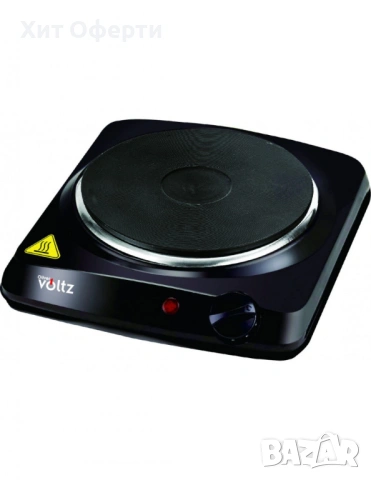 Котлон Voltz, 1500W, Чугунена плоча 185мм., Черен