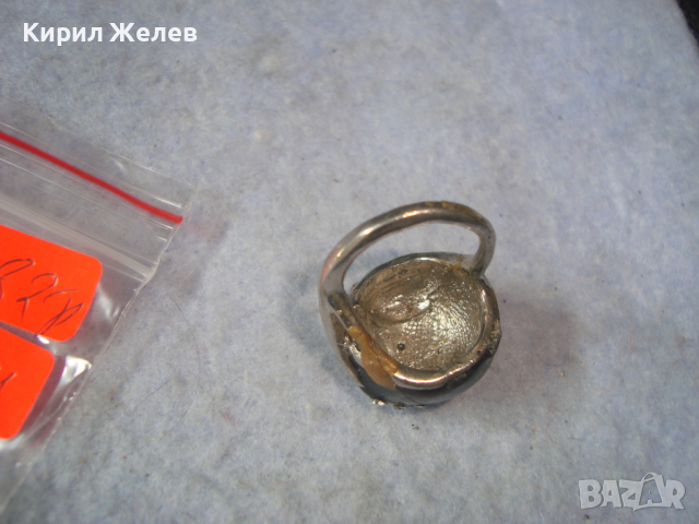 КРАСИВ ЕМАЙЛИРАН СКЪПОЦЕНЕН АРТ НУВО ПРЪСТЕН с ЦИРКОНИ НИКЕЛИРАН 26619, снимка 6 - Пръстени - 36393675