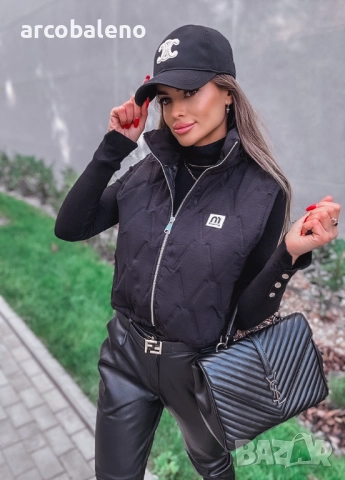 Дамско ватирано яке без ръкави с цип, 2цвята , снимка 7 - Якета - 52156139