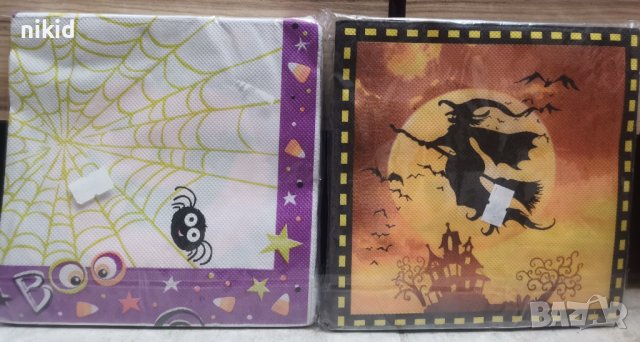 10 бр салфетки Хелоуин Halloween Баба Яга Паяжина парти, снимка 2 - Аксесоари за кухня - 42748111