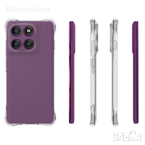 Motorola Edge 60 Pro 5G Прозрачен Удароустойчив Калъф TPU с Анти-Приплъзване + Скрийн Протектор, снимка 5 - Калъфи, кейсове - 50513897