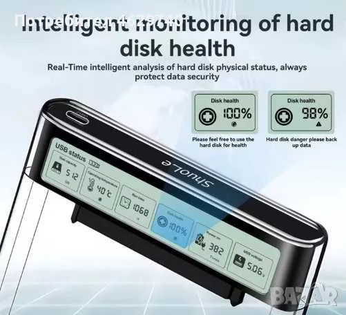 Уникален външен SSD/HDD корпус с Интелигентен Дисплей, снимка 2 - Други - 56155890