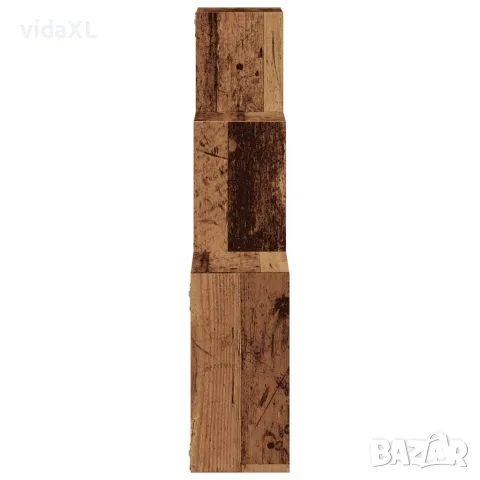 vidaXL стенни кубични рафтове от старо дърво 68x15x68 см, снимка 5 - Етажерки - 56148262