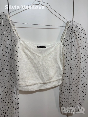 Дамска блузка Zara, снимка 3 - Корсети, бюстиета, топове - 54319684
