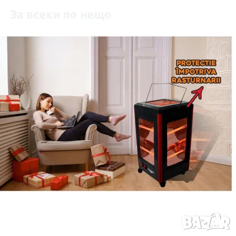 Електрически радиатор Hausberg HB-8802NG, 2200W, снимка 6 - Други инструменти - 47862298