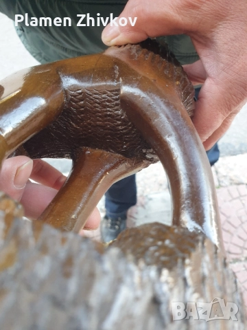 Лъв -дървена пластика от Ангола , снимка 9 - Други ценни предмети - 52116886