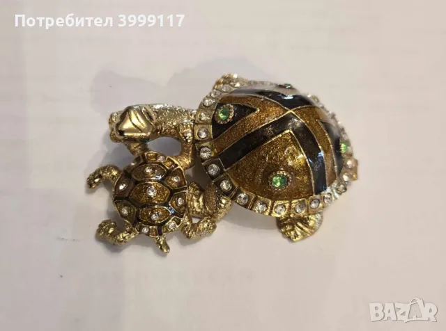 Метална бижутерка - Костенурка, снимка 2 - Романтични подаръци - 47806379