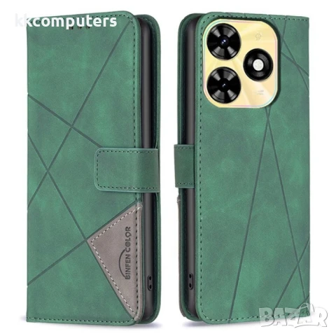 TECNO Spark Go 2024 4G / Spark 20 / Spark 20C / Pop 8 BINFEN COLOR Magnetic Wallet Калъф и Протектор, снимка 2 - Калъфи, кейсове - 50952394