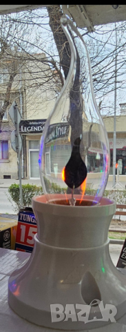 Лампа жив пламък цокъл Е14- красива декорация за вашия дом, заведение или магазин