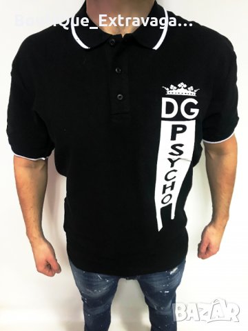 Мъжка тениска Dolce&Gabbana Polo Black !!!