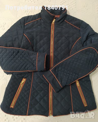 H&M Синьо дамско яке № 44 – вталено, до ханша, снимка 2 - Якета - 32195067