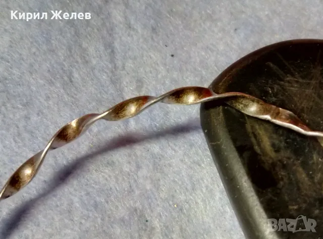 СТАРИННА СРЕБЪРНА ГРИВНА МНОГО ВИСОКА ПРОБА СРЕБРО РЕТРО ПЛЕТКА РЪЧНА МАЙСТОРСКА РАБОТА 37583, снимка 3 - Антикварни и старинни предмети - 48485600