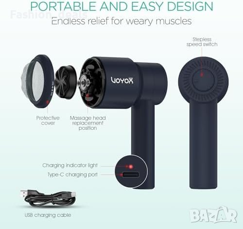 Нов Безжичен Масажор за целулит VOYOR-HEALTH Вибрация Ротация 5 Глави, снимка 3 - Други - 42779299