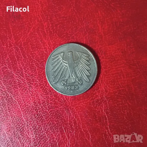 Германия 5 марки 1983 'G' - Карлсруе